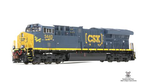 Rivet Counter HO Scale CSX/Boxcar Logo GE Tier 4 GEVo ET44C4 Locomotive – ScaleTrains.com | Ho ...