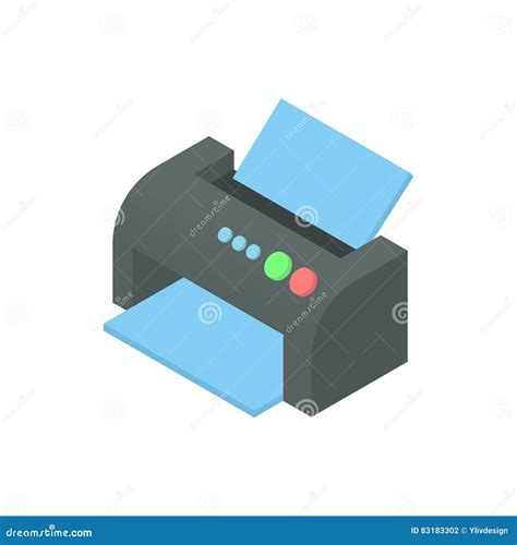 Printer Icon, Cartoon Style Stock Vector - Illustration of paint, blog: 83183302