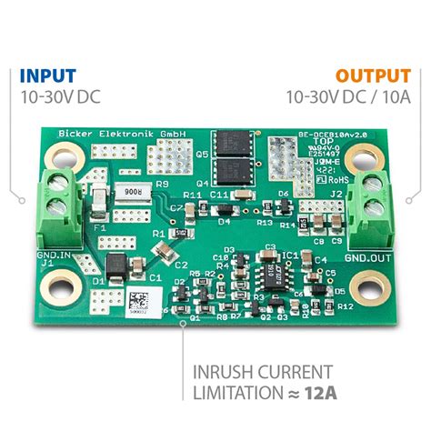 BE-DCEB10A | DC inrush current limiter 10-30VDC / 10A | open frame