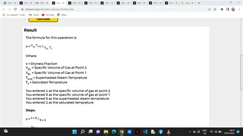 How to Calculate and Solve for Dryness Fraction at Constant Volume Heating or Cooling | Enthalpy