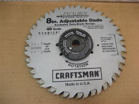 NEW CRAFTSMAN 7" ADJUSTABLE CARBIDE DADO BLADE SEARS | #30019170