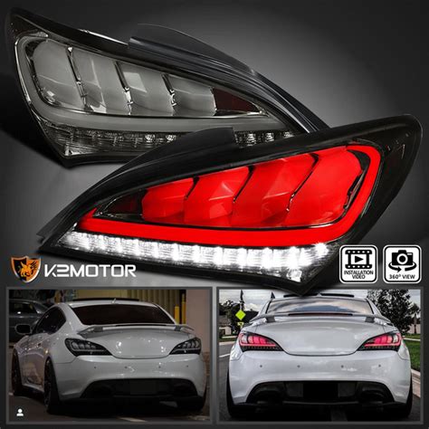 Smoke Fits 2010-2016 Hyundai Genesis Coupe 2Dr LED Tail Lights ...