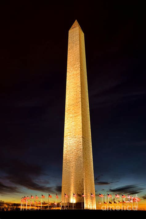 Washington Monument at Night Photograph by Olivier Le Queinec