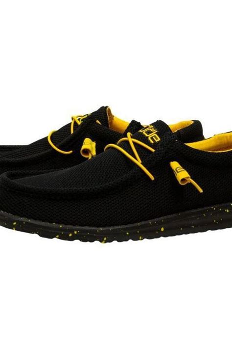 Hey Dude Wally Sox Black & Yellow - ShopperBoard