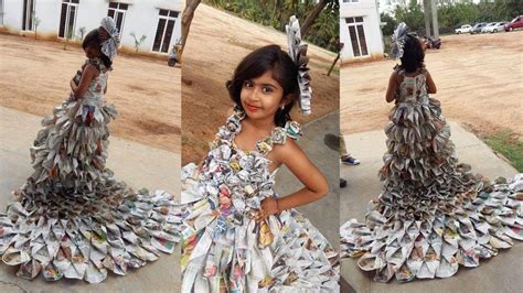 Fancy dress /Newspaper dress/Paper doll fancy dress/paper doll Cinderella/paper costume/Barbie ...