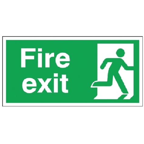 Fire Exit - Final Door Sign - Self Adhesive - 30cm (12") - Avica UK Ltd