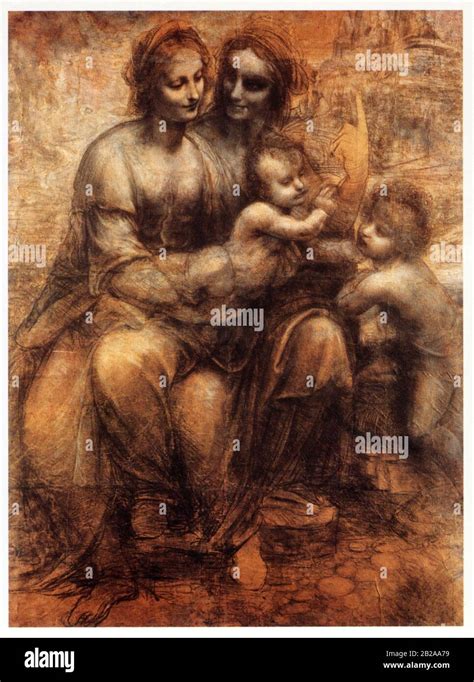 Leonardo da Vinci. Virgin and Child with Saint Anne and Saint John the ...