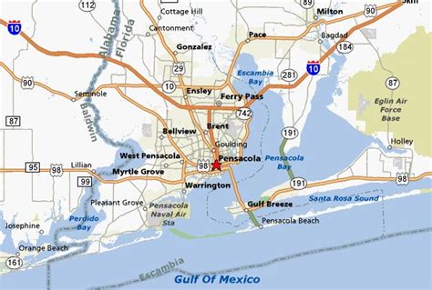 Naval Air Station Pensacola_Florida_map.gif (597×402) | Pensacola ...