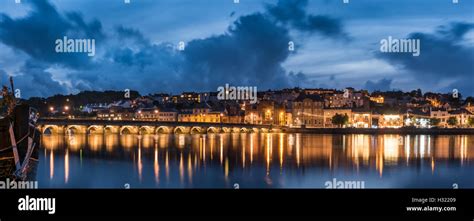 Bideford Long Bridge Stock Photo - Alamy