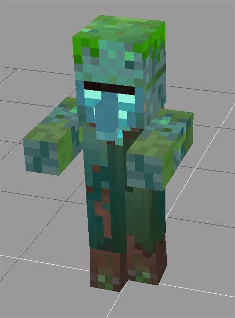 So I made a "Drowned Villager" texture : r/Minecraft