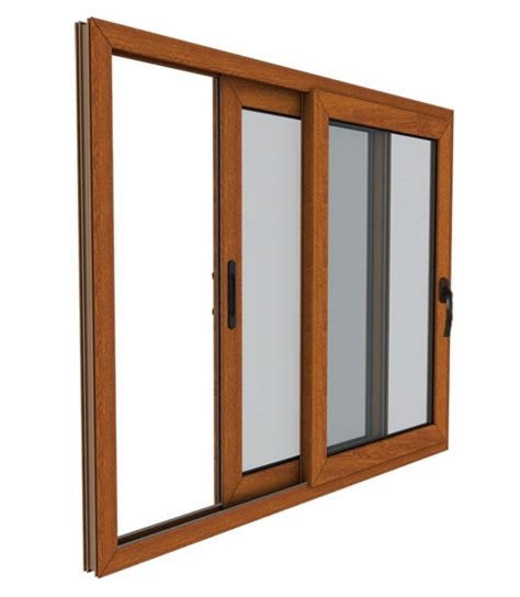 Ventana Corrediza PVC con DVH 808mm x 1248mm Golden Oak c/Mosquitero - Aberturas L'Hermetique ...