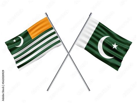 Kashmir flag 3d illustration for Kashmir solidarity day Stock ...