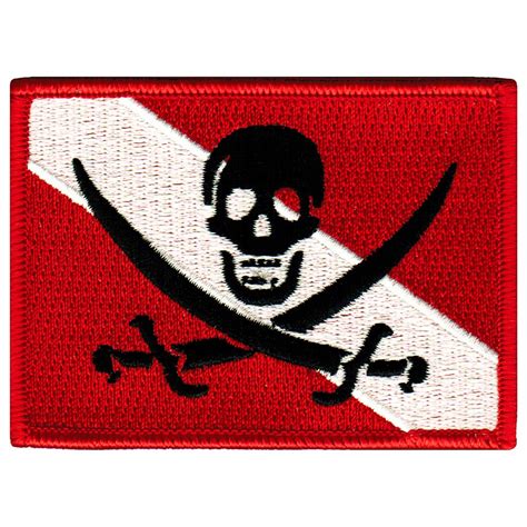 Scuba Diving Calico Jack Flag Embroidered Patch