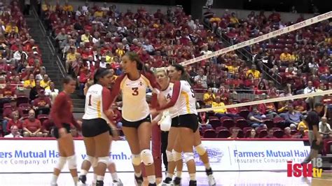 Iowa State Volleyball beats Nebraska Highlights - YouTube