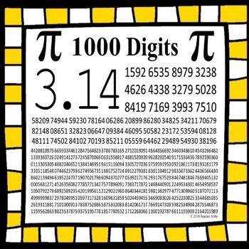 Printable 100 Digits Of Pi