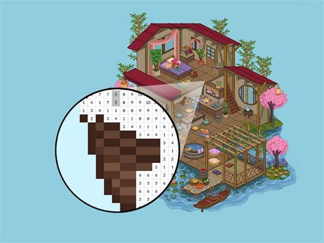 Coloring by Numbers Pixel House - Coloring Game