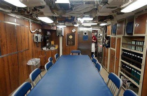 This is a view of the officers' ward room aboard the Seawolf class fast ...