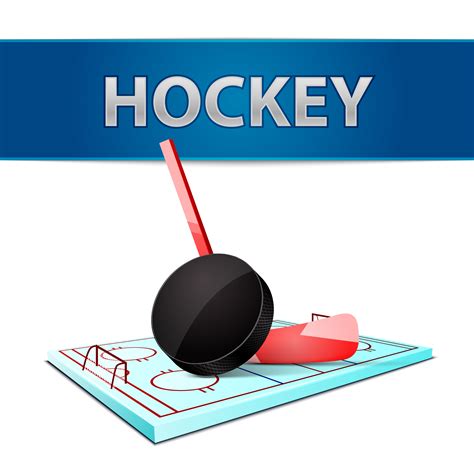 Hockey stick puck and ice arena emblem 460052 Vector Art at Vecteezy