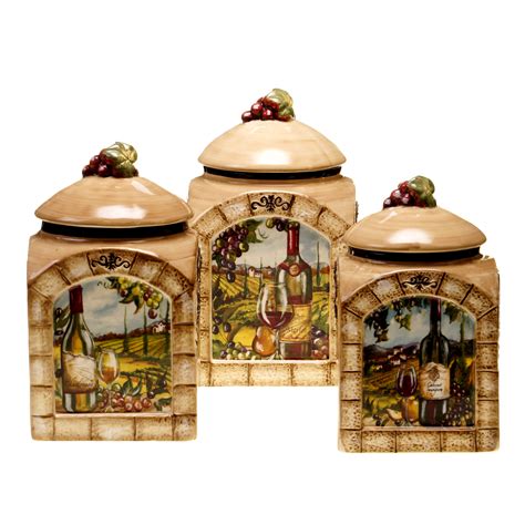 Tuscan View 3-Piece Canister Set | Wayfair