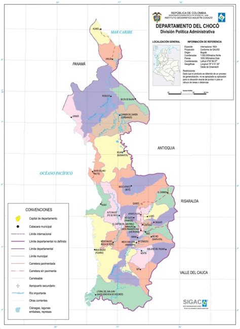 Mapas politico de Chocó