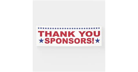 Thank You Sponsors event banner | Zazzle