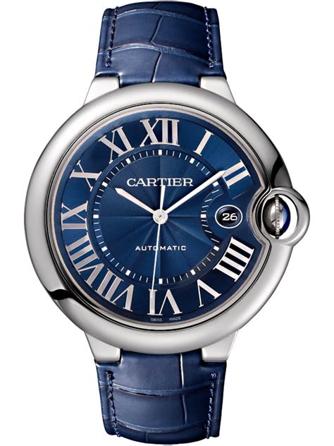 WSBB0025 Ballon Bleu de Cartier 42 mm Blue Leather Steel Watch