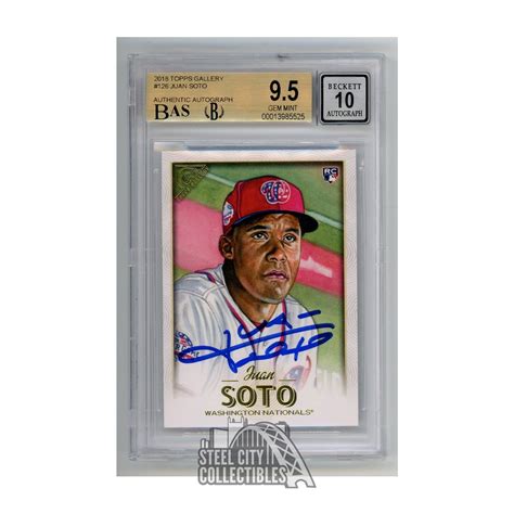 Juan Soto 2018 Topps Gallery Autograph Rookie Card #126 BGS 9.5 BAS 10 | Steel City Collectibles