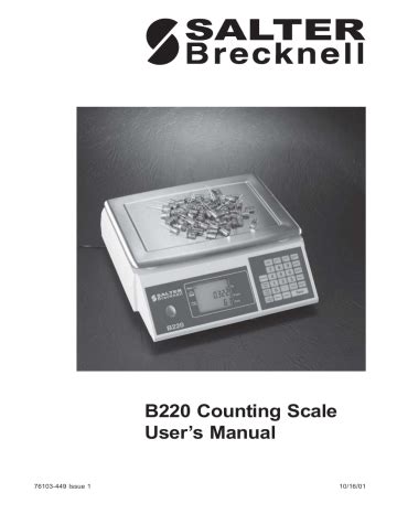 Brecknell B220 Counting Scales User Manual | Manualzz