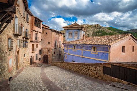 Streets of Albarracin, a Picturesque Medieval Village in Aragon, Spain Stock Photo - Image of ...