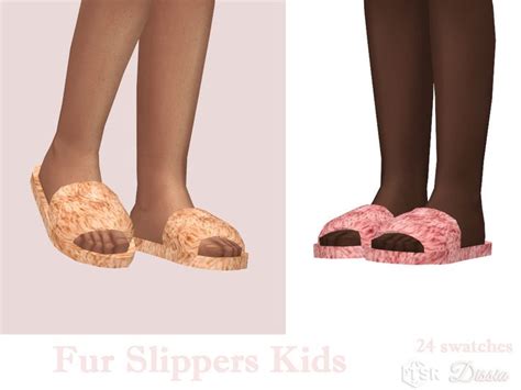 Dissia's Fur Slippers Kids | Sims 4 cc shoes, Sims 4 toddler, Sims 4 ...