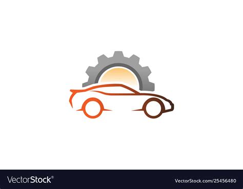 Creative auto repair car logo design Royalty Free Vector