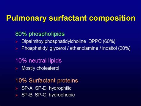 Pulmonary surfactant composition