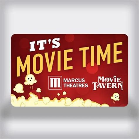 Marcus Theatres. Entertainment Movie Gift Card - Its Movie Time Dual ...