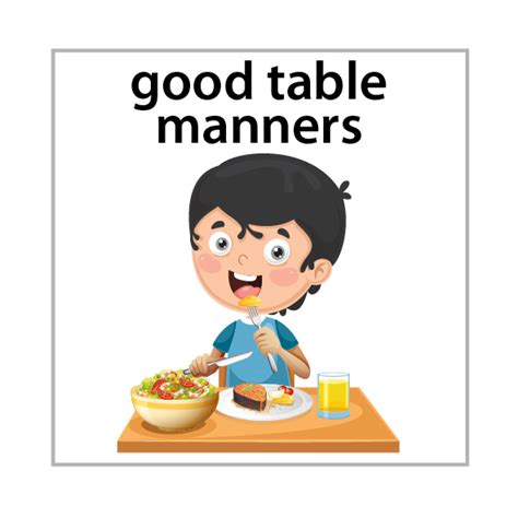 good table manners – boy | Mission Magnets - visual routine system