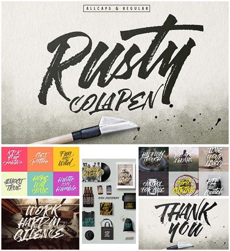 Rusty cola pen brush font | Free download