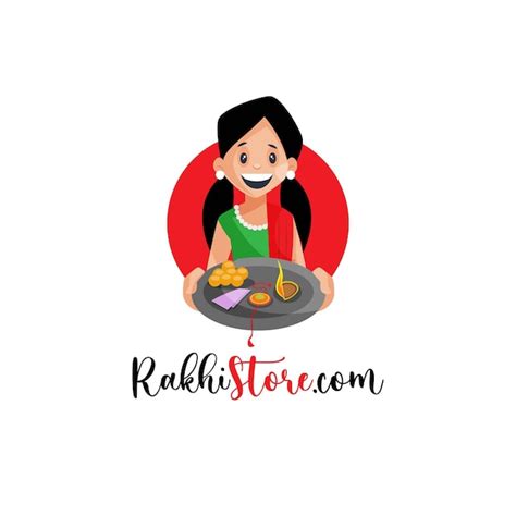 Premium Vector | Rakhi store vector mascot logo design template