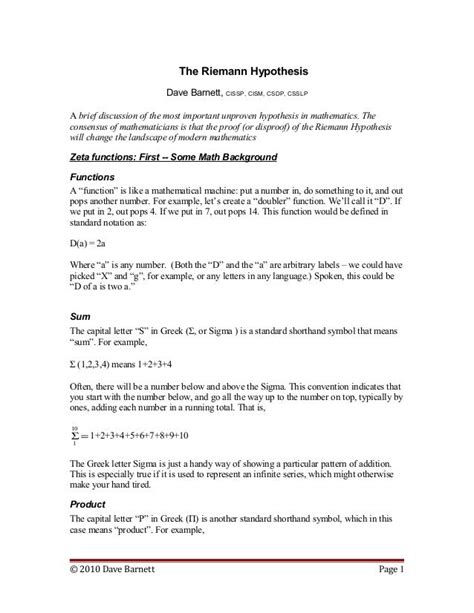 Riemann Hypothesis