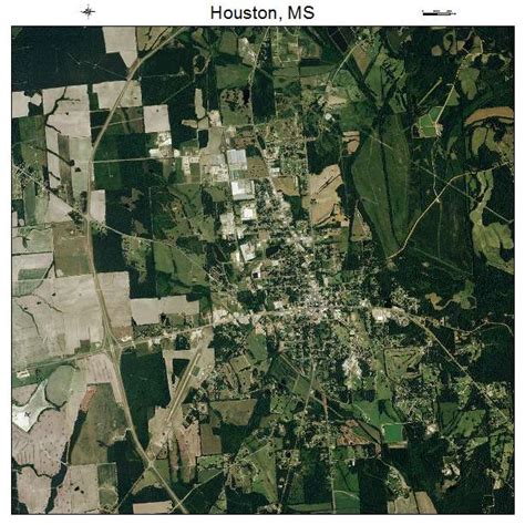 Aerial Photography Map of Houston, MS Mississippi