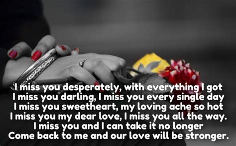 30 Emotional I Miss You Love Poems for Her & Him with Images - Love ...