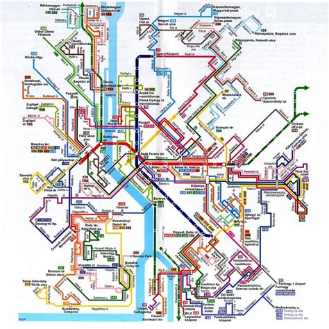 Budapest Public Transportation Map