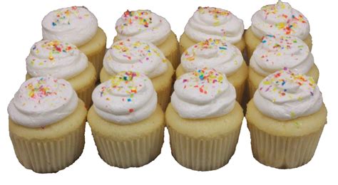 Mini Cupcakes, White (Dozen) - Aggie's Bakery & Cake Shop