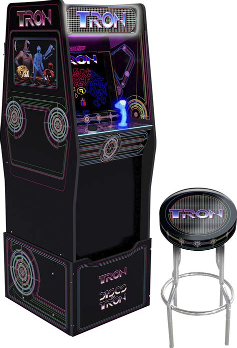 Lease-to-Own Arcade1Up - Tron Arcade with Stool, Riser, Lit Deck & Lit ...