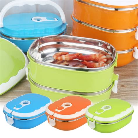 HOTBEST Portable Food Warmer School Lunch Box Bento Thermal Insulated Food Container Stainless ...