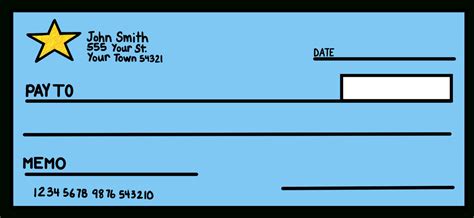 Blank Check Clipart Inside Fun Blank Cheque Template - Best Sample Template