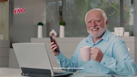 Eno advert recreates popular 'Hide the Pain Harold' meme