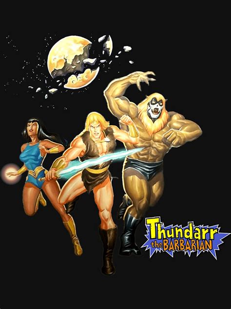 "Thundar the Barbarian - Post-apocalyptic - Retro Animated - 4K Illustration" T-shirt for Sale ...