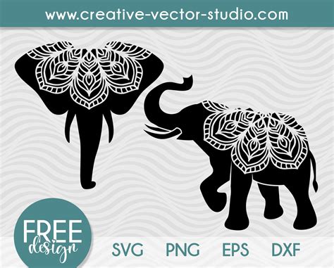 Drawing & Illustration Art & Collectibles Elephant SVG dxf png clipart ...