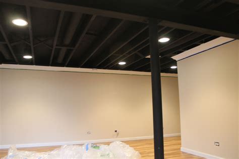 painted black ceiling w/ crown molding | Basement ceiling painted, Basement ceiling, Ceiling ...