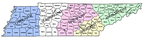 Map Of Tennessee Counties With Names