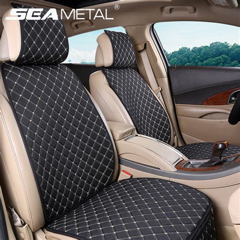 SEAMETAL Linen Car Seat Cover Seat Covers Universal Auto Chair Cushion Mat Four Seasons Seat ...